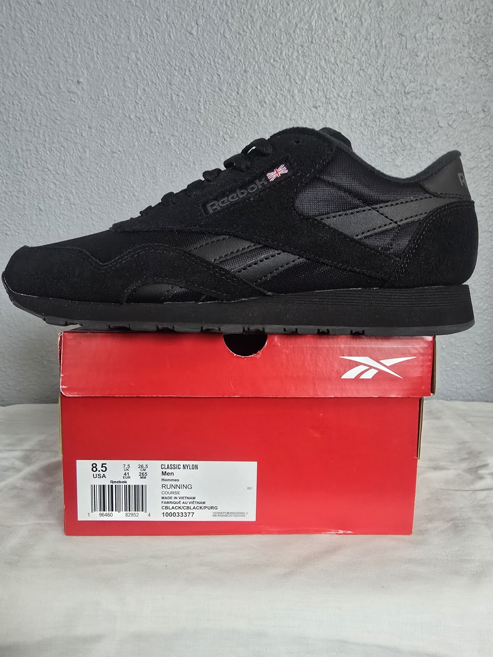 Reebok Classic Nylon Men's Running Shoes - Black